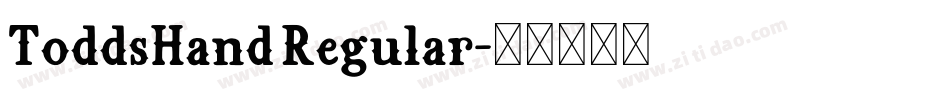ToddsHand Regular字体转换
